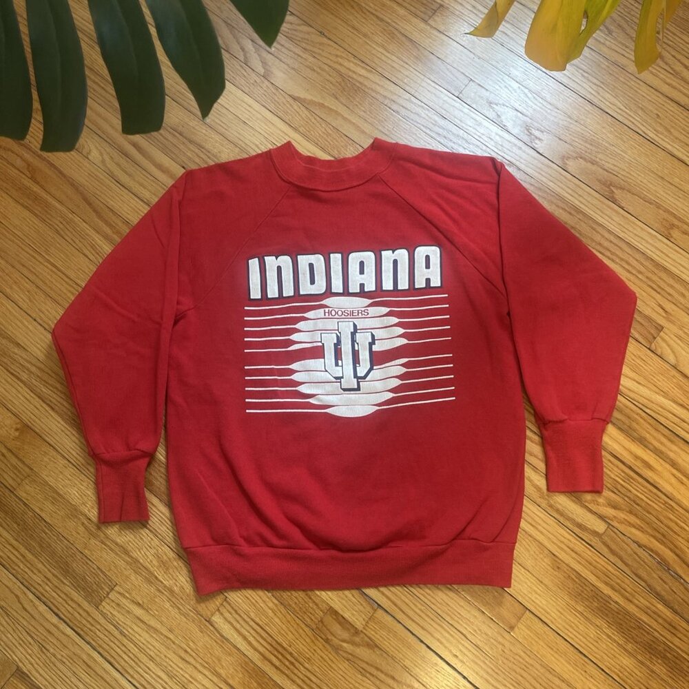 Vintage 80s 90s Medium Indiana Hoosiers NCAA Crewneck Sweatshirt USA